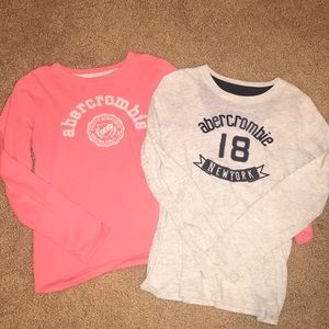 Girls Abercrombie size 7/8 2/ long sleeved tees